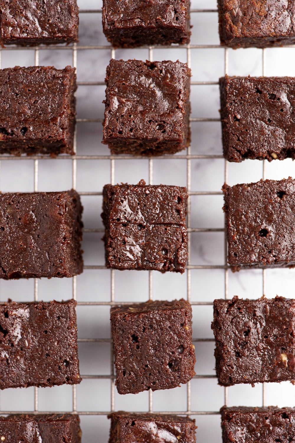 Bites de fudgy brownie. 