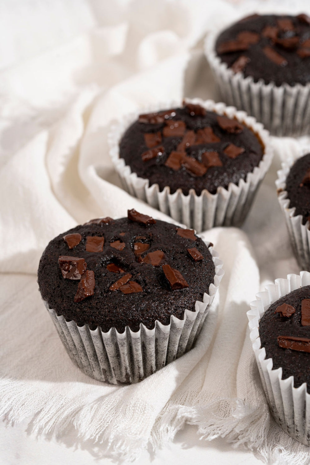 Muffins de doble chocolate. 