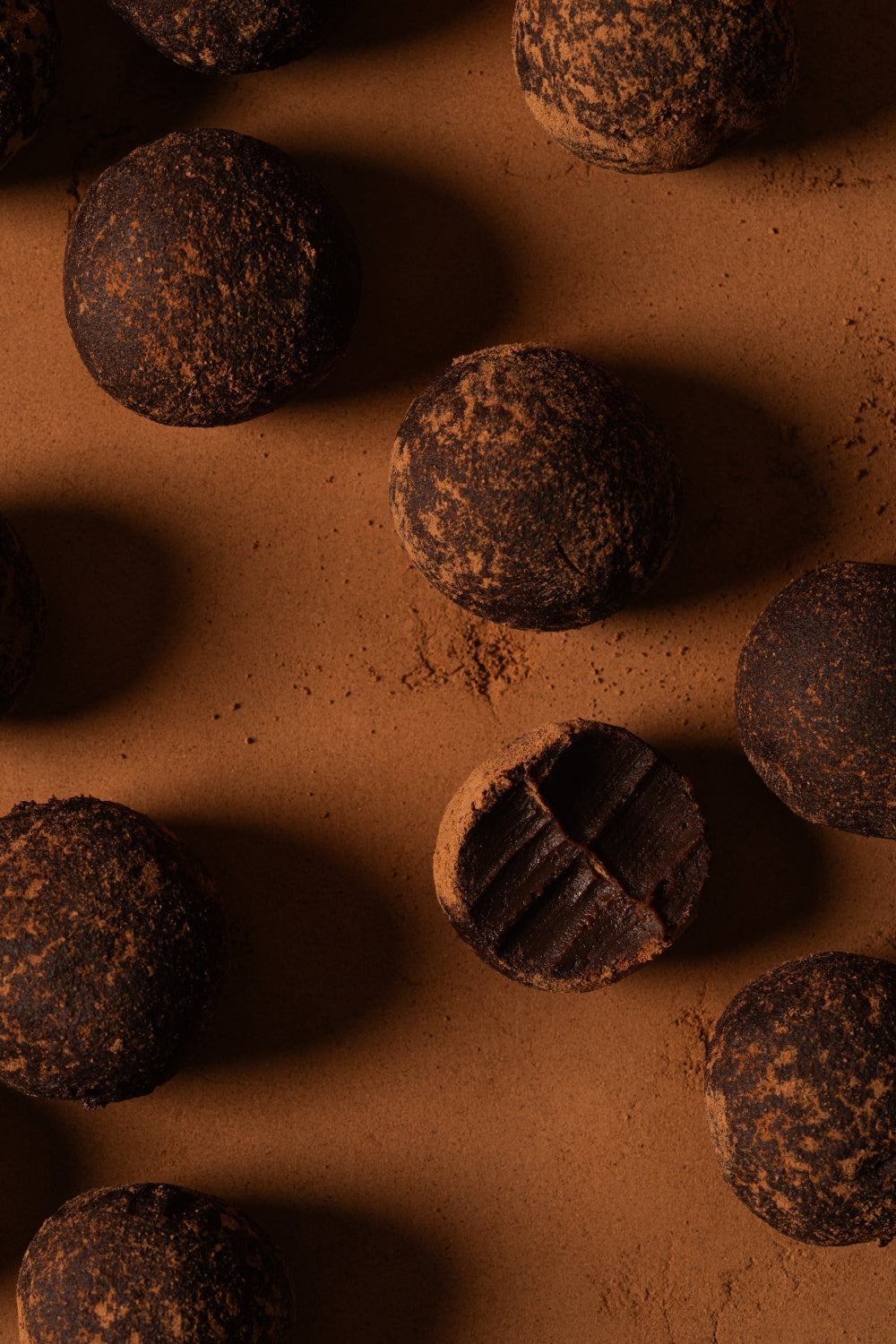 Trufas de cacao.